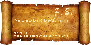 Porubszky Stefánia névjegykártya